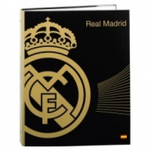 Caiet mecanic A4 cu 4 inele din carton colectia Real Madrid Gold