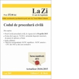 Codul de procedura civila. Cod 569. Actualizat la 20.04.2015