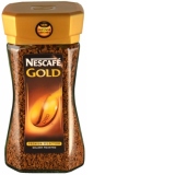 NESCAFE Gold, cafea solubila, 100% naturala, Borcan 100g