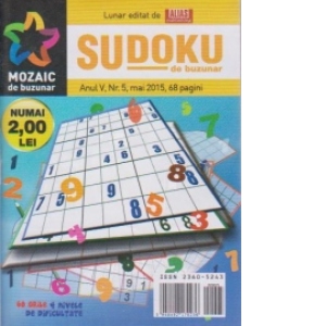 Sudoku de buzunar,Nr.5 (mai 2015)
