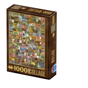 Puzzle 1000 piese Vintage Collage - Paper Money