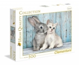 Puzzle 500 piese - Cat and Bunny - Clementoni 35004