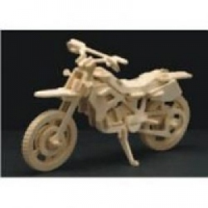 Puzzle 3D lemn - Motocicleta Cross