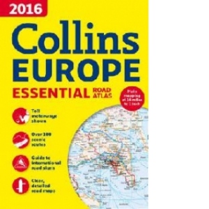 2016 Collins Essential Road Atlas Europe