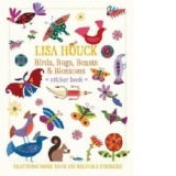 Lisa Houck Birds Bugs Beasts & Blossoms Sticker Book BS010