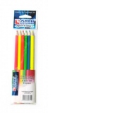 Set 6 creioane color fluorescente -  ambalare blister
