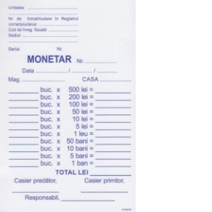 Monetar A6 100 set/carnet