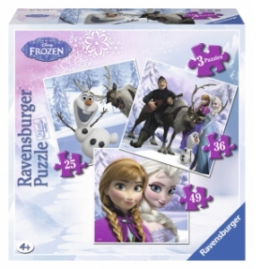 Puzzle Frozen Anna, Elsa Si Prietenii, 25/36/49p