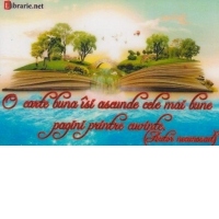 Card magnetic laminat - O carte isi ascunde cele mai bune pagini printre cuvinte (Autor necunoscut)