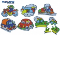 Puzzle tematic cu mijloace de transport Miniland 3-5 piese