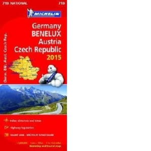 Germany Benelux Austria Czech Republic 2015 National Map 719