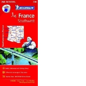 Southwestern France National Map 708