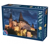 Puzzle 1000 piese - Imagini din Romania: Castelul Corvinilor Hunedoara noaptea