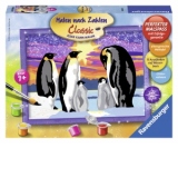 Pictura Pe Numere Familie de Pinguini