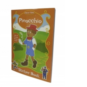 Pinocchio - carte de colorat cu stickere