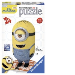 PUZZLE 3D MINIONS FIGURINA, 54 PIESE