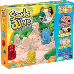 Set nisip kinetic Sands Alive si forme pentru animale