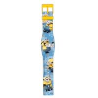 Ceas digital albastru cu clapeta Minions
