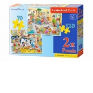 Puzzle 2 in 1 (70+120 piese) Animal Doctor 21154