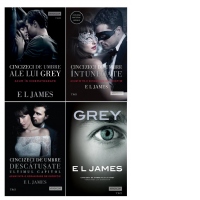 Pachet promotional E L James 4 carti (Trilogia Fifty Shades 3 carti + Grey)