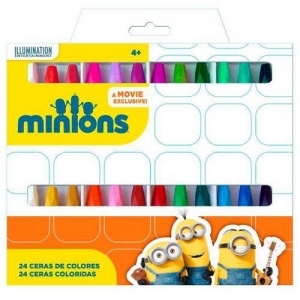 Set creioane colorate cerate MINIONS