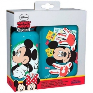 Set PREMIUM cutie pentru sandwich si sticluta pentru apa Disney Mickey Mouse