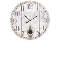 Ceas de lemn de perete cu pendul The World