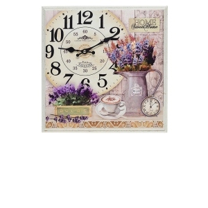 Ceas de lemn de perete Lavender Time