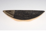 Platou ceramic Black & Gold 25x13x5 cm