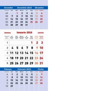Calendar triptic de birou 2016
