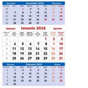 Calendar triptic 2016