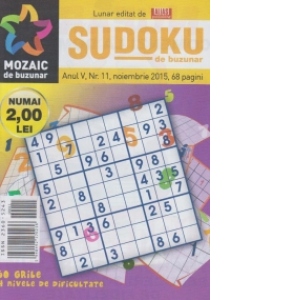 Sudoku de buzunar nr. 11 (noiembrie 2015)