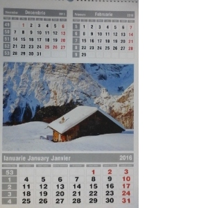 Calendar de perete 2016 cu imagini Orizonturi 32x48 cm, 12 file, spiralat (KI020)
