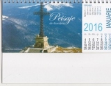 Calendar de birou 2016 Peisaje din Romania, 6 file, 23x11 cm