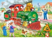 Puzzle 35 piese Locomotiva verde 35120