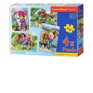 Puzzle 4 in 1 (30+40+50+60 piese) Fun with Horses 4430