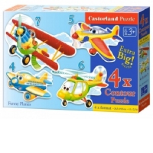 Puzzle 4 in 1 (4+5+6+7 piese) Funny Planes 4447