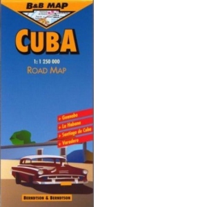 Cuba - harta rutiera (laminata)