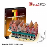 Piata Bruges - Puzzle 3D - 45 de piese