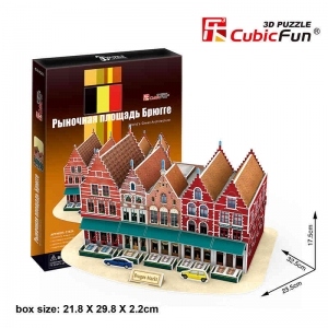 Piata Bruges - Puzzle 3D - 45 de piese