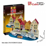 Bergen Norvegia - Puzzle 3D - 44 de piese