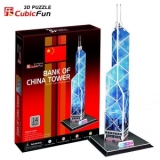 Turnul Banca din China Hong Kong - Puzzle 3D - 14 piese