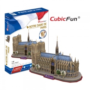 Catedrala Notre Dame Paris Franta (var2) - Puzzle 3D - 128 de piese