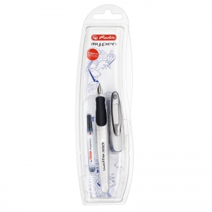 Stilou my.pen, penita M, alb/negru - blister