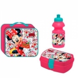 Set Premium geanta, cutie sandwich si sticla de apa Minnie Mouse