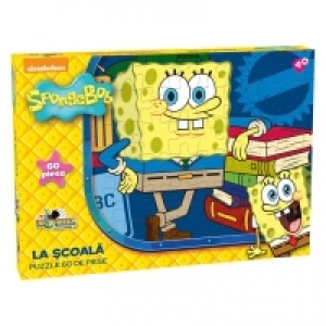 Puzzle SpongeBob - SpongeBob la scoala (60 piese)