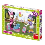 Puzzle - Minnie si Daisy la Paris (24 piese)