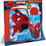 Recipient apa 500 ml + cutie sandwich plastic Spiderman