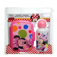 Set recipient apa Al 500ml si cutie pranz Minnie