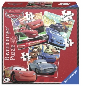 Puzzle Cars, 3 Buc In Cutie, 25/36/49 Piese
